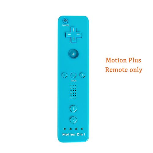 Tlcommande Bleue - Tlcommande Motion Plus Intgre Pour Nintendo Wii, Tlcommande Wii, Manette De Jeu Sans Fil, Manette Dahchuck Wii Motion Plus