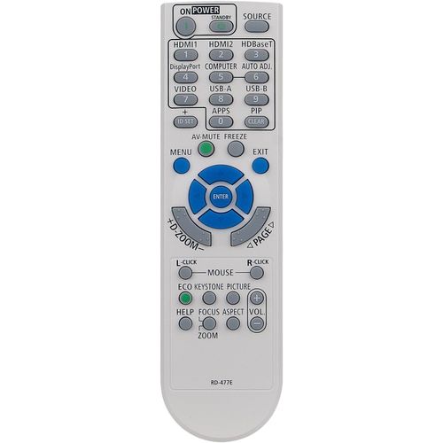 Tlcommande de rechange RD-477E pour projecteur NEC P605UL P525UL P525WL ME382U ME342U ME372W MC382W MC332W ME402X MC422X MC342X MC302X ME403U ME423W ME383W MC383W 423 W MCC. 393W ME453X