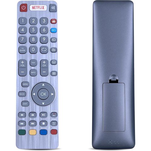 Tlcommande de Rechange SHWRMC0116 SHW/RMC/0116 Compatible avec Sharp Aquos 3D HD Smart Freeview TV SHW/RMC/0117 LC-32CFG6241KF LC-43CUG8462KS LC-49CUG8461KS LC-55CUG8462KS