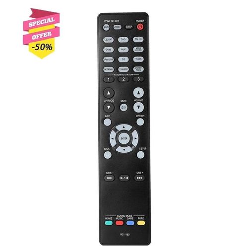 Tlcommande de remplacement Compatible avec rcepteur AV Denon RC-1183 RC1183, contrleur AVRX2000 AVR-X2000 AVRE400, AVR-E400 RC-1183