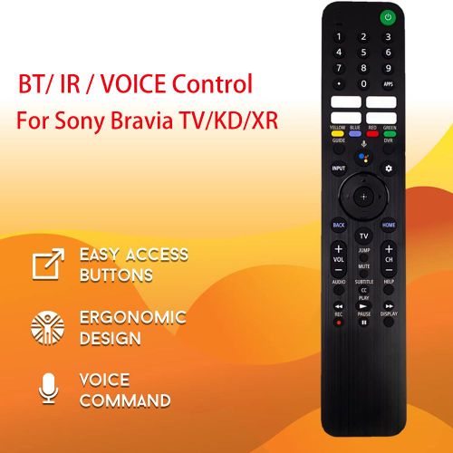 Tlcommande de remplacement RMF-TX520U Tlcommande TV compatible Bluetooth Remplacement de la tlcommande vocale infrarouge pour Sony Bravia TV/Poly/KD