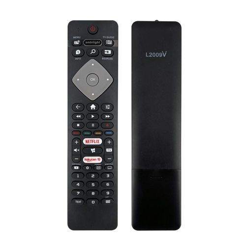Tlcommande Nipseyteko Compatible pour Philips, compatible NETFLIX, rtakuten tv 50PUS6754/12 55PUS6704/12 55PUS7304 55PUS7304/12 55PUS7504/12 Nipseyteko