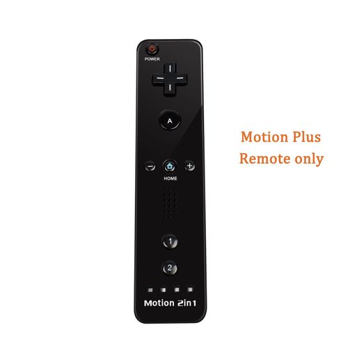 Tlcommande Noire - Tlcommande Motion Plus Intgre Pour Nintendo Wii, Tlcommande Wii, Manette De Jeu Sans Fil, Manette Dahchuck Wii Motion Plus