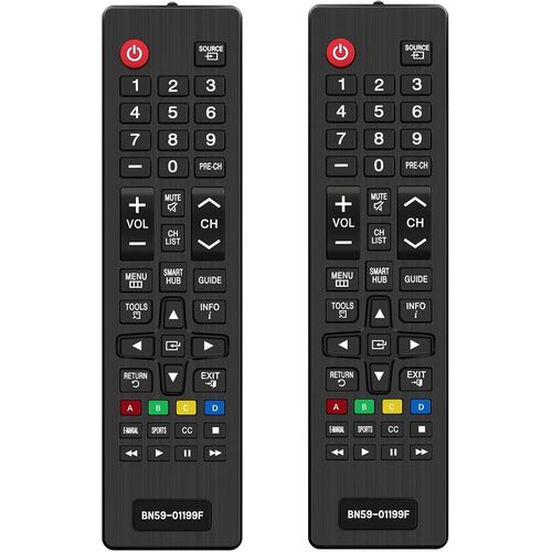 Tlcommande Pour Samsung Smart Tv 2 Pices, Aucune Programmation Requise Tlcommande Remplacement Compatible Smart Tv Lcd Led Hdtv 3D Tv