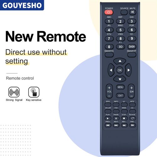 Tlcommande pour TV Smart LCD LED, TV Box Technologies, 0E-55LED4K, 0E-65LED4K, Nouveau