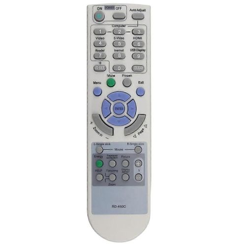 Tlcommande remplace pour projecteur NEC Rd-450C Rd-448E np-v260+ v230+ Tlcommande de projecteur Me360 Blanc