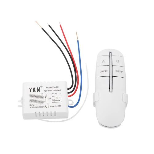 Tlcommande sans fil,1/2/3 voies AC 220V RF,relais,interrupteur  distance,transmetteur,contrleur de ventilateur intelligent,interrupteur pour ampoule - Type 1 Way 220V #B