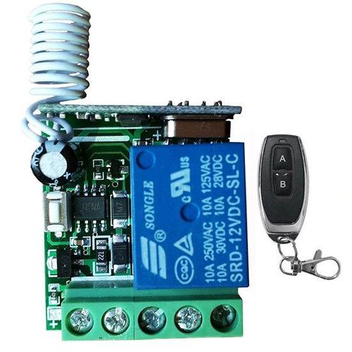 Tlcommande sans fil DC 12V 1CH, Module rcepteur de relais + metteur RF 433 Mhz, les tlcommandes peuvent retarder l'arrt de 20 secondes