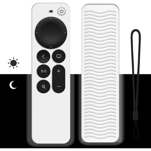 Telecommande Silicone Botier De Tlcommande Pour Tv 4K Siri Remote 3E Gnration (2022) Et 2E Gnration (2021),Protege Antidrapante Coque tui- Brille Dans Le Noir[NOU630434]