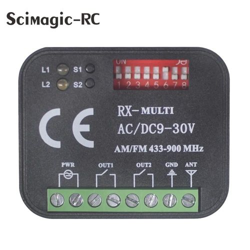 Tlcommande Switch Rcepteur 300-868mhz 433mhz Rx Multi Rcepteur Universel Ac / Dc 9-30v 220v Pour Le Contrle De La Porte De Garage Garage Command-Ac Dc 9-30v Receiver