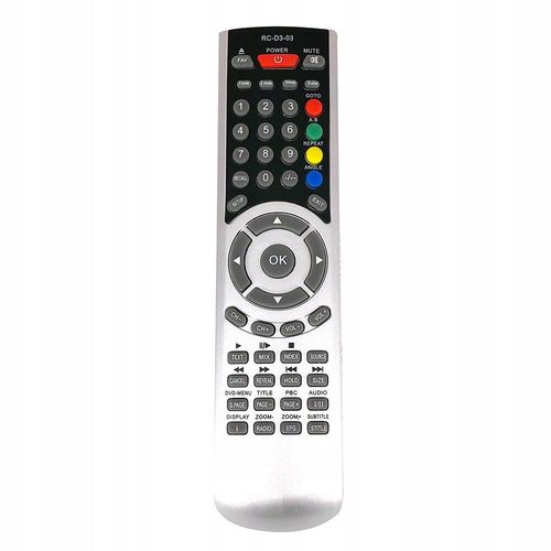 Tlcommande Universelle de Rechange pour TECHNICA Sencor TV/DVD COMBI RC-D3-03 remplacement