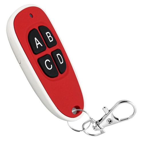 Tlcommande Universelle Rf 433mhz, Copie De Code, 4 Touches, Transmetteur Sans Fil, Duplicateur Pour Porte De Garage lectrique, Ouvre-Porte, Clone-433mhz Rouge