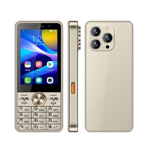 Tlphone Portable 4G 2GB+16GB Android 8.1 cran 3.5 Pouces Dual SIM Noir Or YONIS