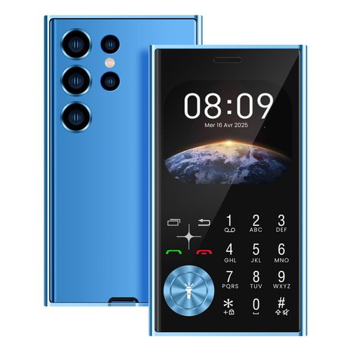 Tlphone portable  touches cran 2,01 pouces Double SIM Style Line Bleu Ple