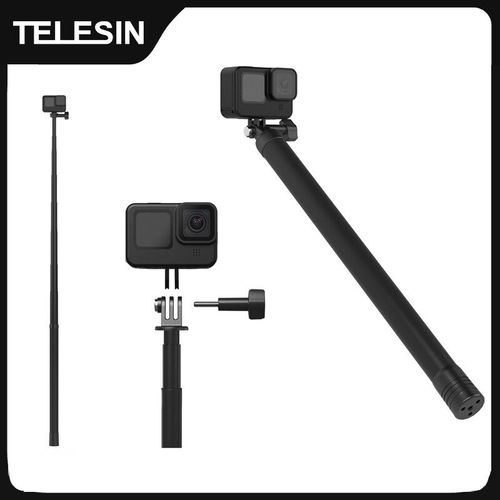 TELESIN-Bton de selfie monopode ultra long en fibre de carbone,2.7m,3m,pour GoPro fore12 11 10 9 8 7 Max Insta360 One X One R Osmo Action - Type 3M Selfie Stick