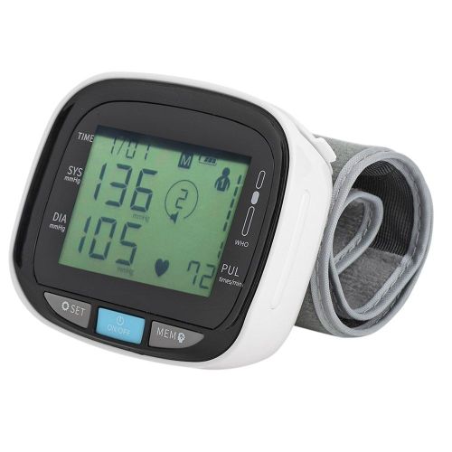 Tensiometre Numerique Lcd Intelligent Pour Usage Domestique Et Hospitalier, Mesure De La Frequence Cardiaque Au Poignet (Sans Voix)