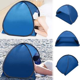 Tente De Plage Pop Up Abri Du Soleil Anti Uv D Ete Plage Ombre Instantanee Portable Appui Tete Tente En Plein Air Bebe Canopy Cabana Avec Sac De Tissu Argente Bleu 1 Rakuten