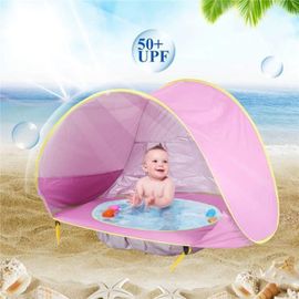Tente De Plage Pour Bebe Tente De Jeu Pour Bebe Avec Tente De Protection Contre Le Soleil Anti Uv Tres Convenable Rakuten