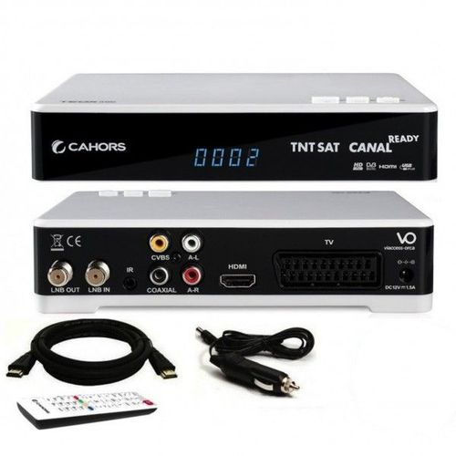 TEOX HD Mini Rcepteur satellite + Carte TNTSAT incluse + Cable 12V Camping + Cable HDMi 2M