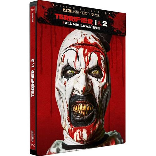 Terrifier : Terrifier 1 & 2 + All Hallow's Eve - dition Collector Limite - 4k Ultra Hd + Blu-Ray - Botier Steelbook de Damien Leone