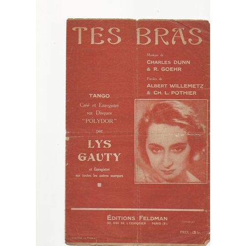 Tes Bras. Lys Gauty. A 89
