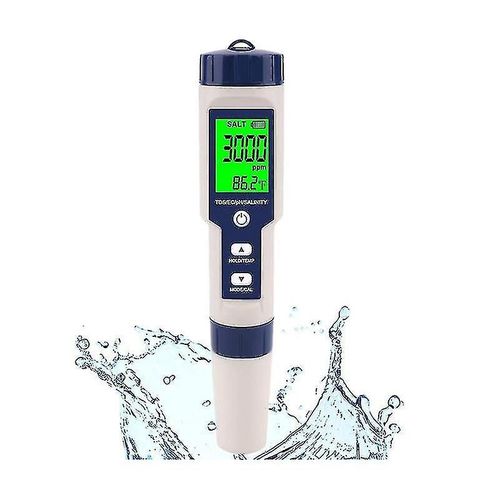 Testeur De Sel De Piscine, Salinimtre Numrique, Testeur De Salinit 5 En 1 De Haute Prcision Pour LEau Sale, Ip67