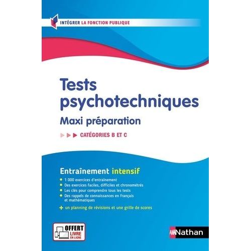 Tests Psychotechniques Maxi Prparation - Catgories B Et C    Format Beau livre 