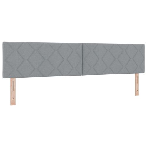 Tte De Lit Led Vidaxl Avec Design En Blocs De Diamant En Gris Clair, 200 Cm En Tissu, Tte De Lit Vidaxl Avec Design En Blocs De Diamant En Gris Clair, 200 Cm En Tissu