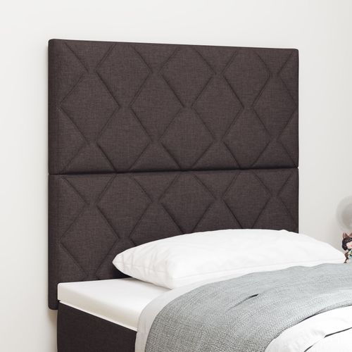 Tte De Lit Led Vidaxl Avec Design En Blocs De Diamant Marron Fonc, 100 Cm Tissu, Tte De Lit Vidaxl Avec Design En Blocs De Diamant Marron Fonc, 200 Cm Tissu
