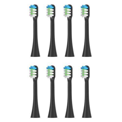 Ttes de brosse  dents de rechange pour brosse  dents lectrique sonique nandme nx8000,tte de brosse  dents  poils souples DuPont,4/8/16 pices - Type 8pcs BLACK