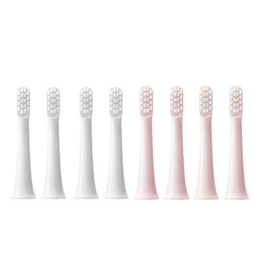 Ttes de brosse de rechange pour XIAOMI MIJIA T100,8 pices,brosse  dents lectrique sonique,aspirateur DuPont,buses adaptes  poils souples - Type 4White4Pink
