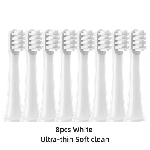 Ttes de brosse de rechange pour Xiaomi Mijia T100,brosse  dents lectrique sonique,aspirateur DuPont,poils - 8 white-soft