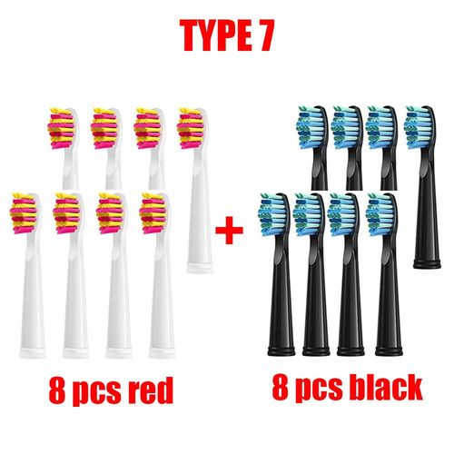 Ttes de brosse Dupont  poils de rsubdivision,recharge pour brosse  dents lectrique Seago,Fairywill,FW,Xenon - TYPE 7-A427