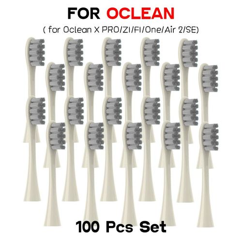 Ttes de brosse pour Oclean X PRO,Z1,F1,One,Air 2,SE,2,4,6,10,20,50,100 pices,ensemble de buses souples DuPont- 100pcs-E992