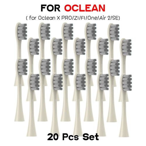 Ttes de brosse pour Oclean X PRO,Z1,F1,One,Air 2,SE,2,4,6,10,20,50,100 pices,ensemble de buses souples DuPont- 20pcs-E8766