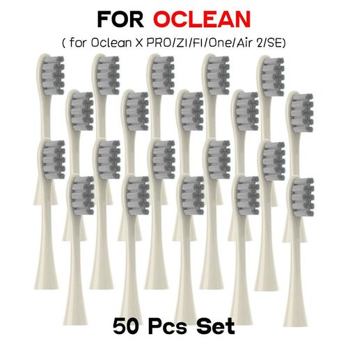 Ttes de brosse pour Oclean X PRO,Z1,F1,One,Air 2,SE,2,4,6,10,20,50,100 pices,ensemble de buses souples DuPont- 50pcs-B6979
