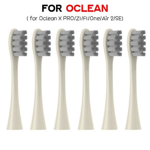 Ttes de brosse pour Oclean X PRO,Z1,F1,One,Air 2,SE,2,4,6,10,20,50,100 pices,ensemble de buses souples DuPont- 6pcs-D69210