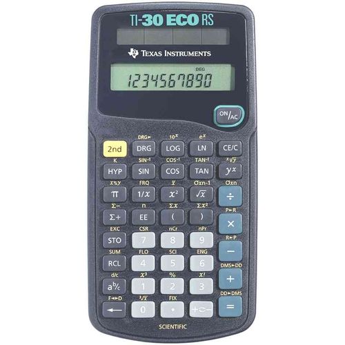 Texas Instruments Ti-30 Eco Rs - Calculatrice Scientifique - 10 Chiffres - Panneau Solaire