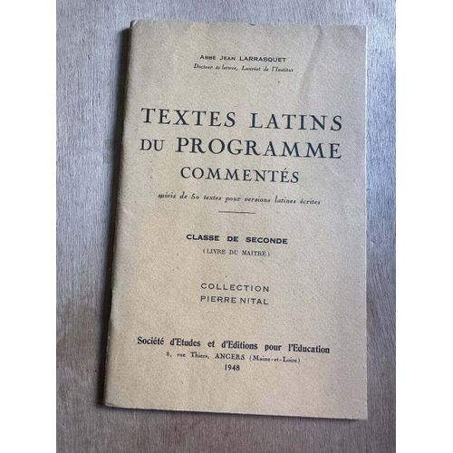 Textes Latins Du Programme Comments Classe De Seconde   