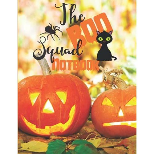 The Boo Squad Notebook: Wide Ruled Line Dot Paper Large Student Journal With Dotted Lines. Perfect For Practicing Letters And Improve Handwriting   de Wolves, Bayou Black  Format Broch 