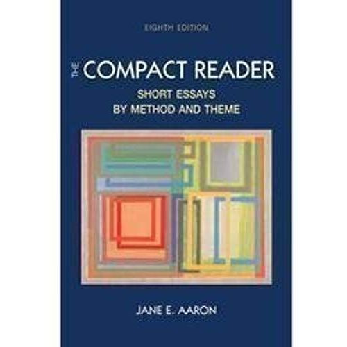 The Compact Reader: Short Essays By Method And Theme Instructor's Edition   de Jane E. Aaron  Format Broch 