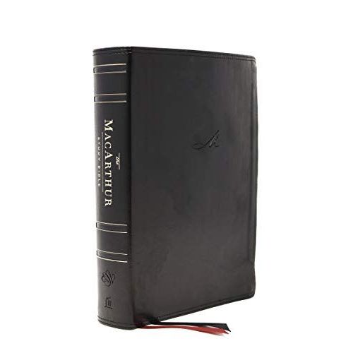 The Esv, Macarthur Study Bible, 2nd Edition, Leathersoft, Black    Format Cuir 