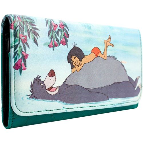 The Jungle Book Baloo Bare Necessities Porte-Monnaie/Portefeuille Tri-Fold Avec Poche  Monnaie & Porte-Cartes, Vert[X1532]
