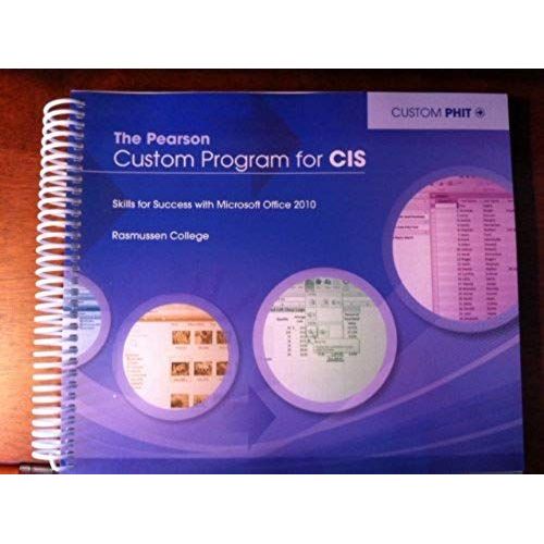 The Pearson Custom Program For Cis: Skills For Success With Microsoft Office 2010   de unknown  Format Broch 