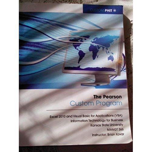 The Pearson Custom Program Kstate Mangt 366 (The Pearson Custom Program)   de unknown  Format Broch 