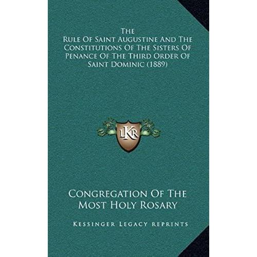 The Rule Of Saint Augustine And The Constitutions Of The Sisters Of ...