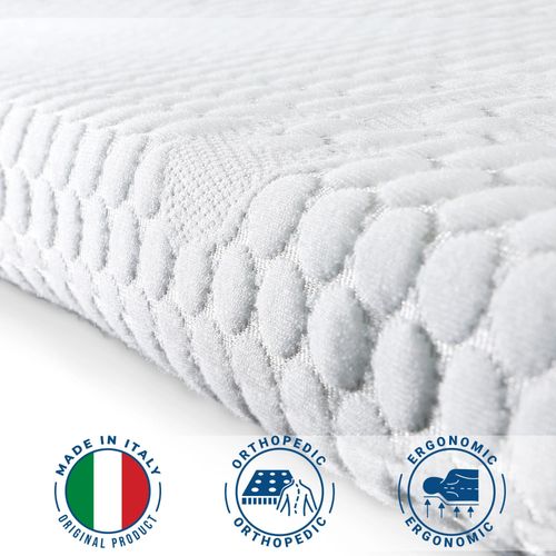 The White Stone Topper Viscoelastico Memory Foam H3 | Correcteur De Matelas | Topper De Matelas Avec Housse Amovible | Antibactrien 155x195