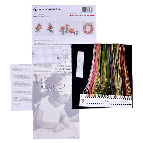 Thea Gouverneur - Kit De Point De Croix Compt - Croix (Points Compts - Aida Noir - 18 Compter - Pour Adultes - 2030.05