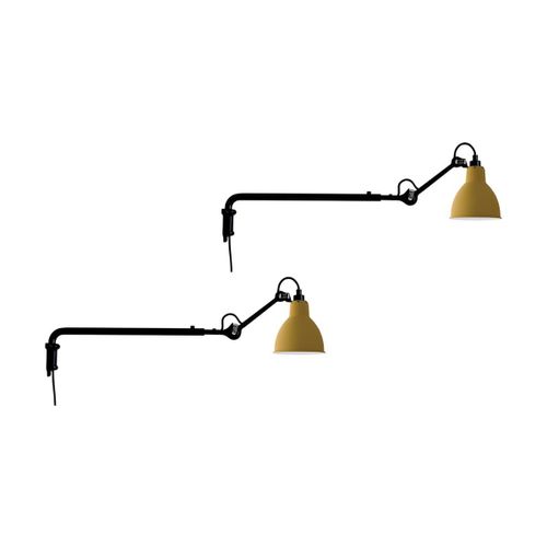 Pack Duo Applique Murale En Acier Jaune N203 Gras - Dcw Editions