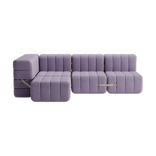 Canap Modulable D'angle En Tissu Dama Lilas 238x170x68cm Curt - Ambivalenz